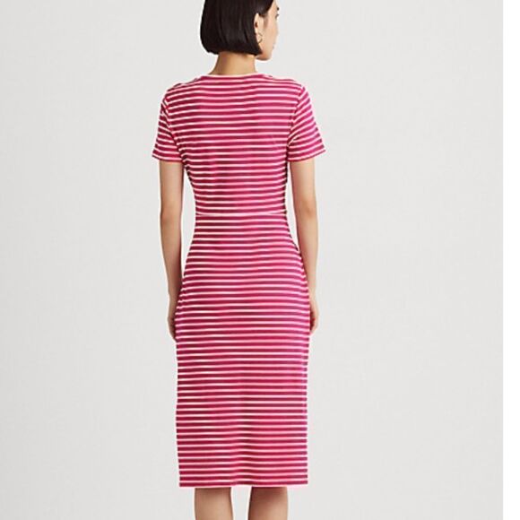 NWT RALPH LAUREN STRIPED TIE-FRONT JERSEY WOMAN DRESS NEW WITH TAG SIZE US XXL - Picture 4 of 12